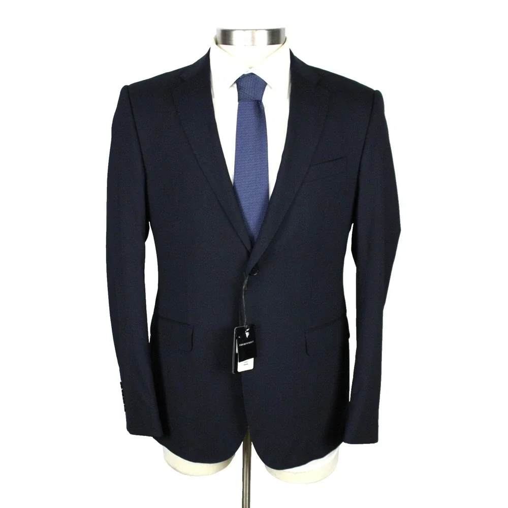 Emporio Armani Blazer 40 R (50 EU) Mens Navy Wool M Line Slim Fit Sport Coat